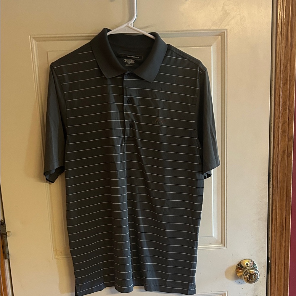 Greg Norman Lot of  Gray Striped Polo/ Red Striped Polo Men’s Sm